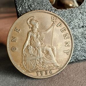1936 Great Britain Penny KM# 838